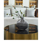 Silver Striped Glass Vase Flower