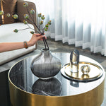 Silver Striped Glass Vase Flower