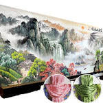 Handmade landscape cross stitch