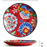 Underglaze Ceramic Tableware Bohemian Household Dishes