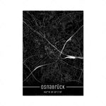 Map Black Line Poster