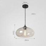 Nordic Modern Loft Pendant Lamp Glass Lustre Industrial