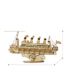 Wooden handmade assembled jigsaw puzzle