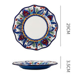 Underglaze Ceramic Tableware Bohemian Household Dishes