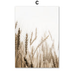 Nordic Poster Paris Hot Air Balloon Beach Grass Dandelion Wheat