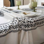 Home Fashion Simple Bohemian Tassel Tablecloth