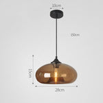 Nordic Modern Loft Pendant Lamp Glass Lustre Industrial