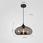 Nordic Modern Loft Pendant Lamp Glass Lustre Industrial