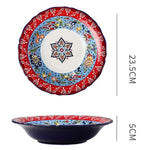 Underglaze Ceramic Tableware Bohemian Household Dishes