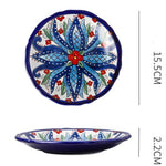 Underglaze Ceramic Tableware Bohemian Household Dishes