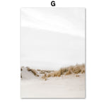 Nordic Poster Paris Hot Air Balloon Beach Grass Dandelion Wheat