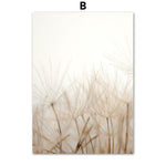 Nordic Poster Paris Hot Air Balloon Beach Grass Dandelion Wheat