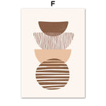 Line Leaves Geometric Abstract Boho
