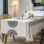 Home Fashion Simple Bohemian Tassel Tablecloth