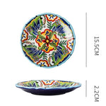 Underglaze Ceramic Tableware Bohemian Household Dishes