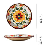 Underglaze Ceramic Tableware Bohemian Household Dishes