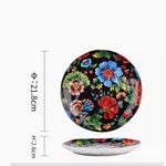 Underglaze Ceramic Tableware Bohemian Household Dishes